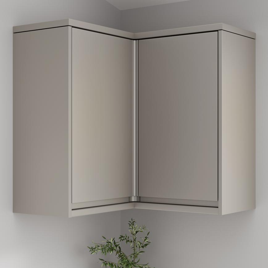 Matt Metallic Titanium 752 Full Height Wall Decor End - 16mm