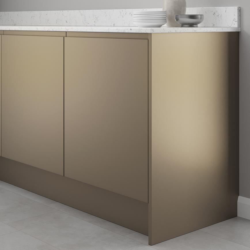 Matt Metallic Bronze Base Decor End - 16mm