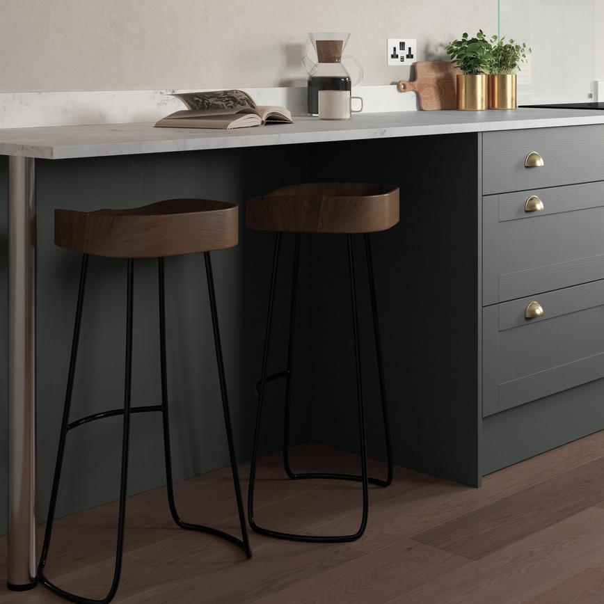 Grain Slate Grey 910mm x 2400mm x 18mm Breakfast Bar Panel