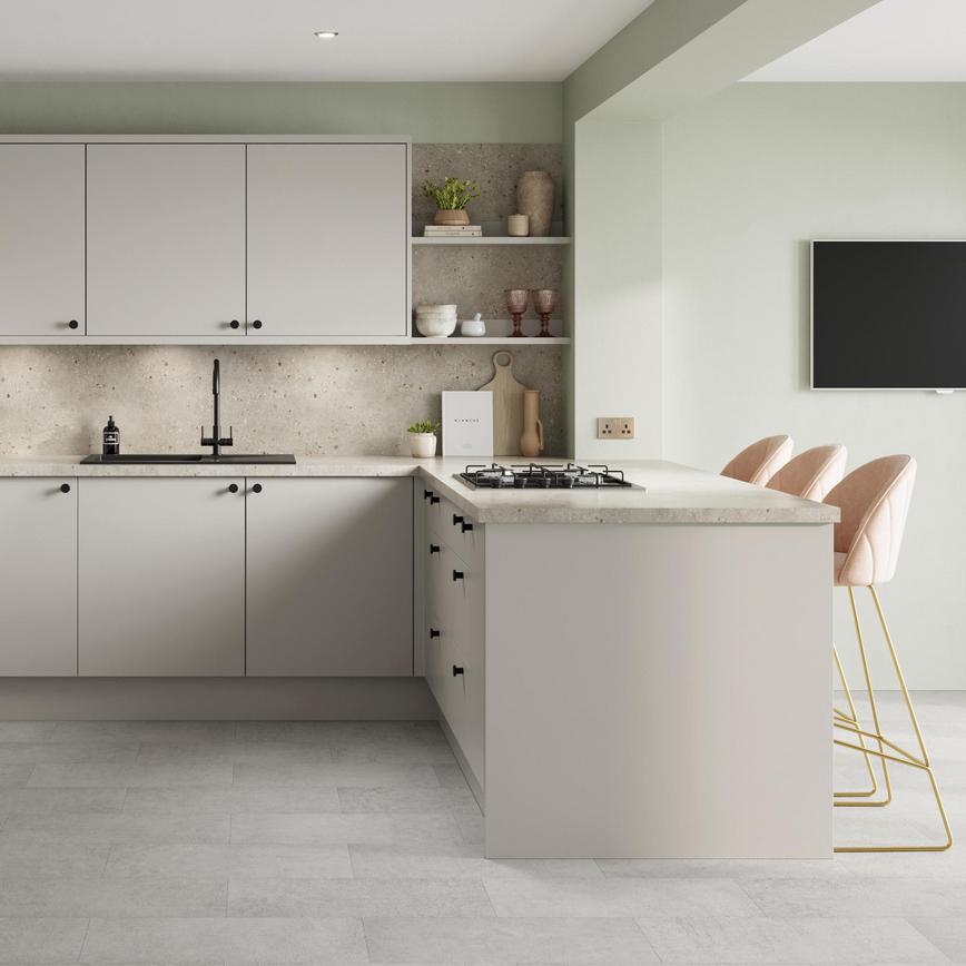 Greenwich Matt Sandstone 910mm x 2400mm x 16mm Breakfast Bar Panel