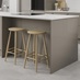 Mirror Gloss Sand Grey 940mm Breakfast Bar Backing Panel Lifestyle