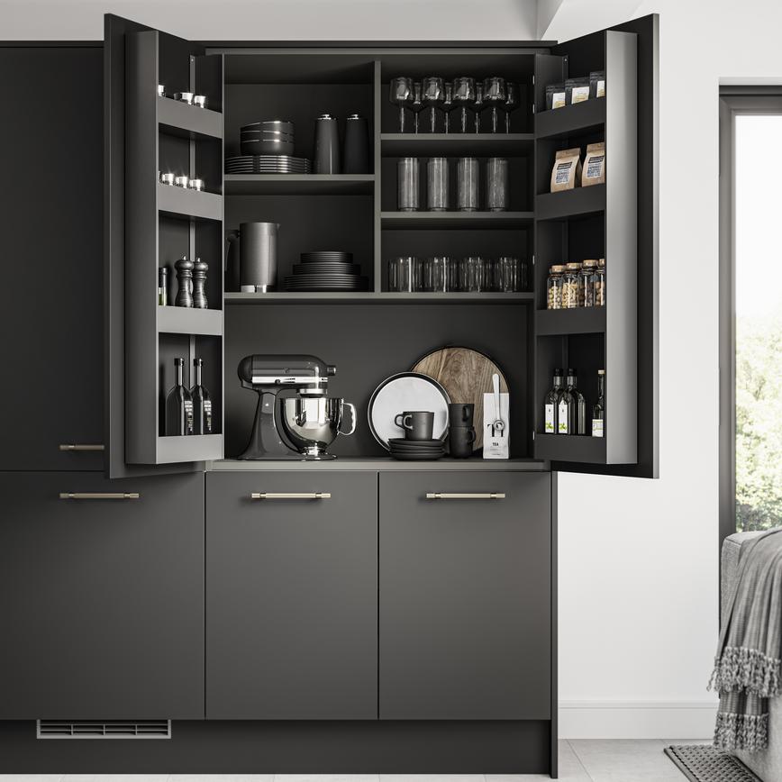 500mm Contemporary Door Balcony Charcoal