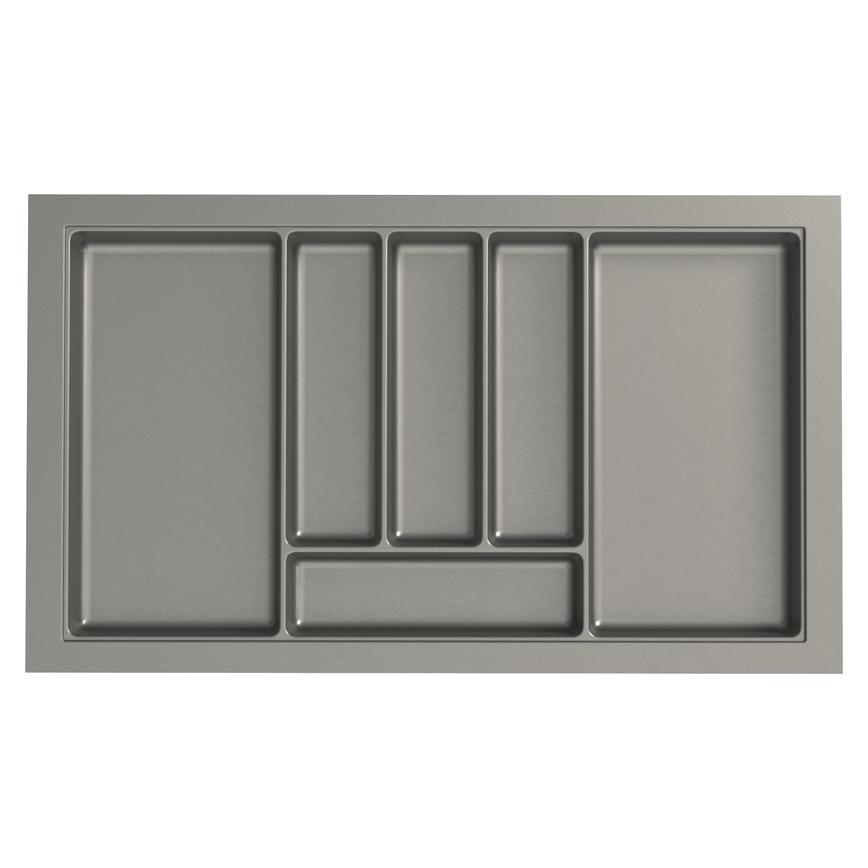 800mm Moulded Silver Cutlery Tray