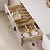 1000mm Contemporary Natural Oak Cutlery Tray And Ready Assembled Drawer