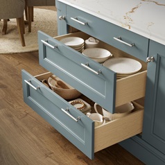 900mm Contemporary Natural Oak Cutlery Tray, Pan Drawer, Ready Assembled Drawer