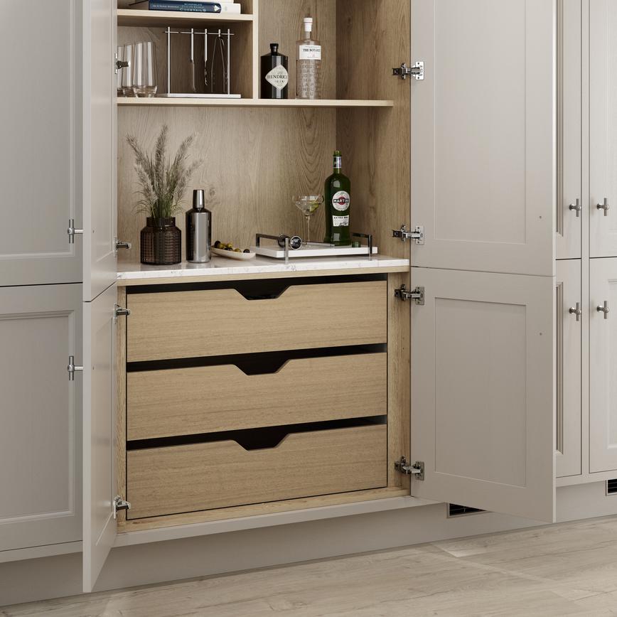 900 Width Drawer Natural Oak