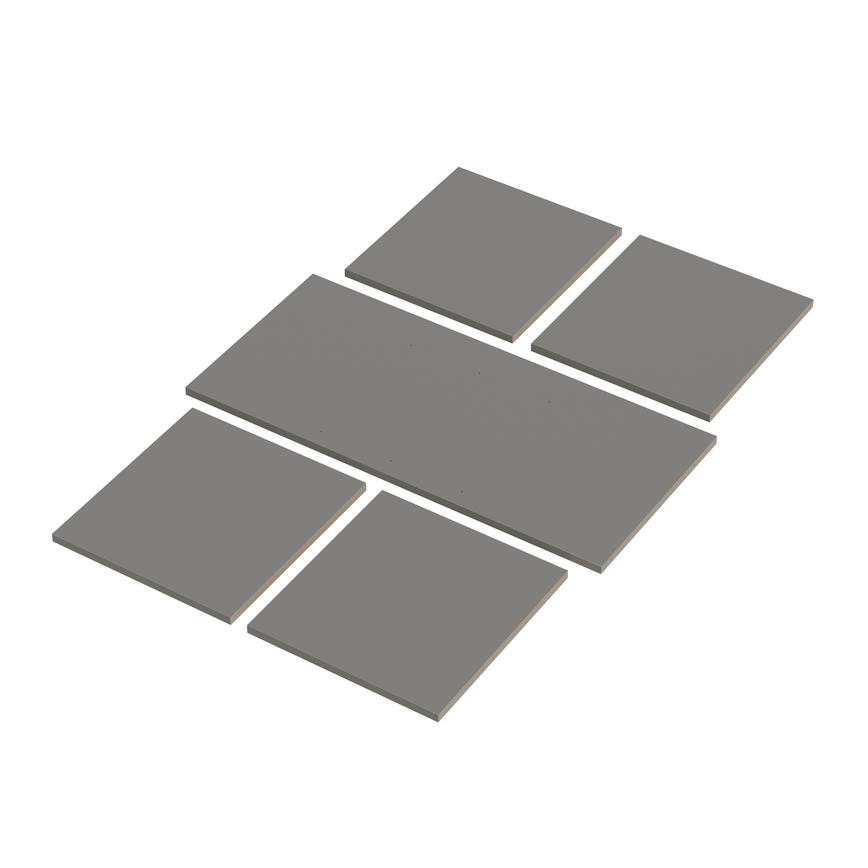 Internal Croft Grey 800mm x 398mm Larder Top Shelf Pack
