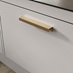 Ingot Brushed Brass Effect Mounted Trim Bar Cupboard Handle 190mm