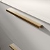 Ingot Brushed Brass Effect Mounted Trim Bar Cupboard Handle 350mm