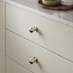 Beehive Brushed Nickel Smooth Cabinet Knobs on Kitchen Drawers