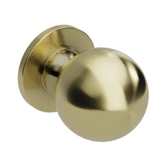 Beehive Satin Brass Smooth Cabinet Handle
