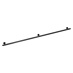 Fluted Matt Black T Bar Handle 690mm