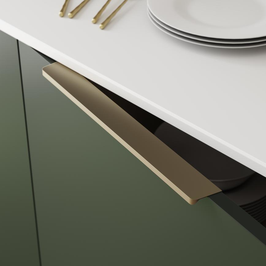 Edge Matt Brass Effect Trimline Bar Cupboard Handle 380mm