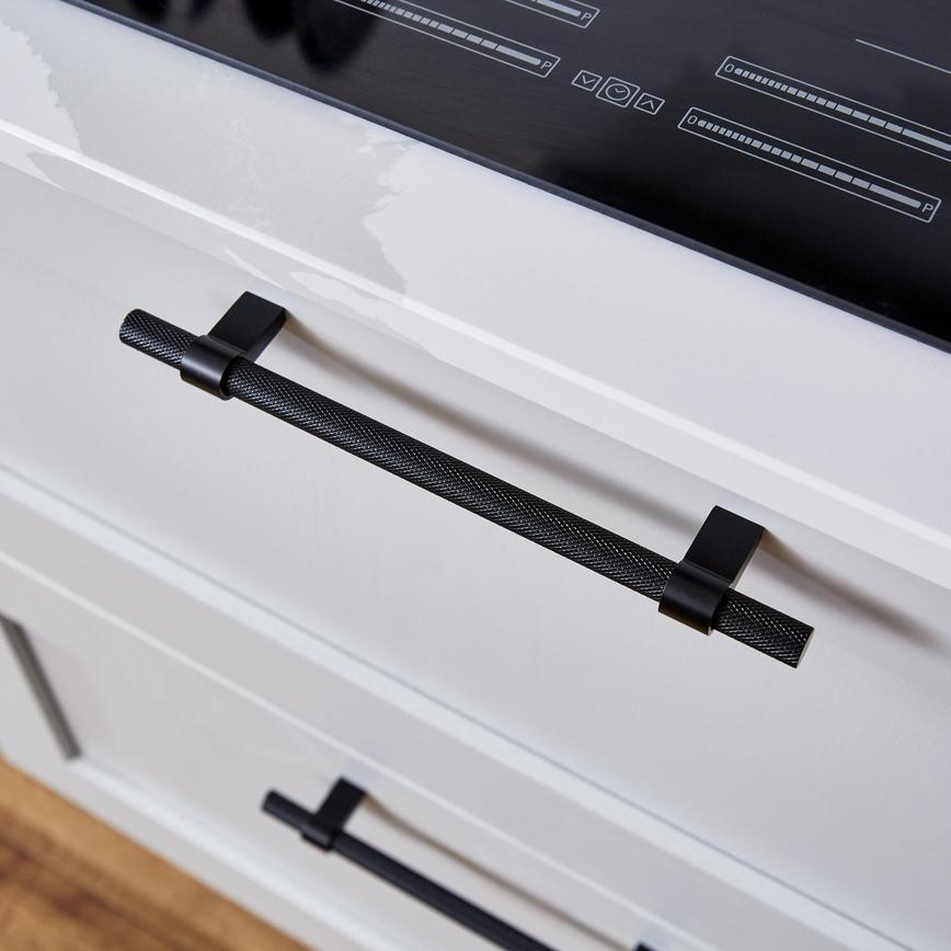 Knurled Brushed Blk T-Bar Handle