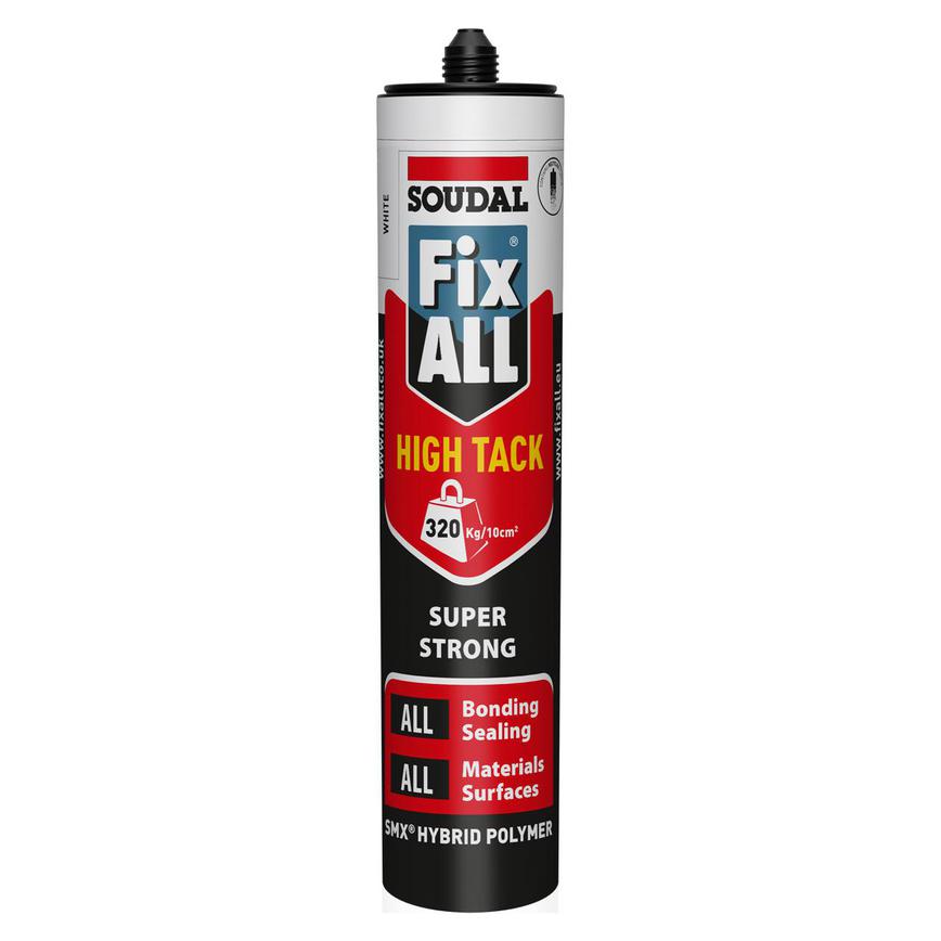 Soudal Fix All High Tack 290ml White Adhesive and Sealant
