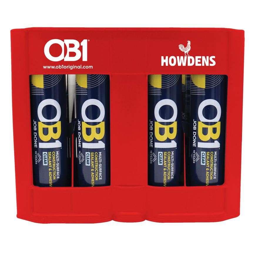 OB1 290ml Clear Adhesive and Sealant Pack of 12