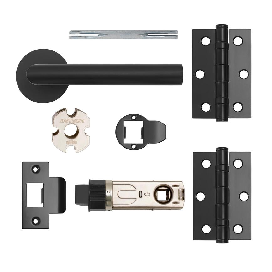 Jigtech Minim Matt Black Slim Rose Handle Latch Pack