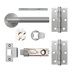 Jigtech Modell Satin S/Steel Slim Rose Handle Latch Pack