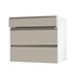 Clerkenwell Matt Metallic Titanium 160mm x 800mm Kitchen Drawer Angled Open