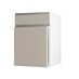 Clerkenwell Matt Metallic Titanium 557mm x 500mm Full Height Drawerline Kitchen Door Angled Open