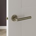 Jigtech Minim Antique Brass Quick Fit Lever on Slim Rose Door Handle Pack