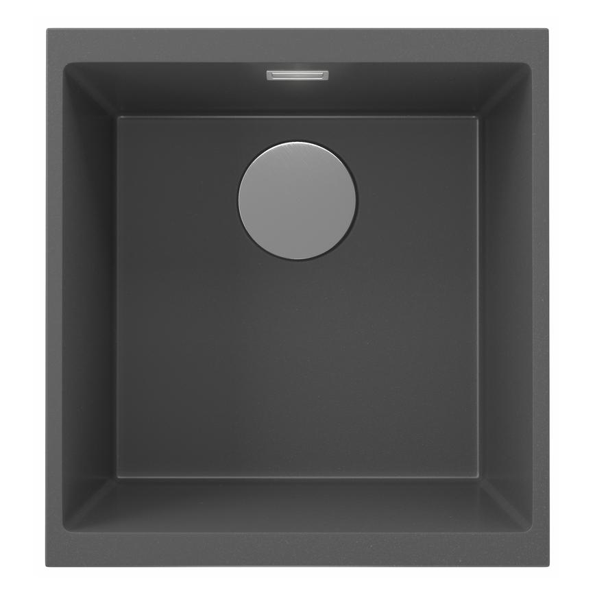 Chasewater Single Bowl No Drainer Inset/Undermount Granite Composite Dark Grey Compact Kitchen Sink