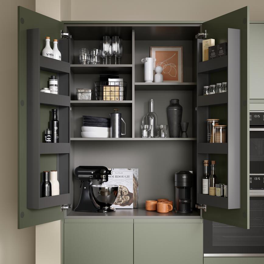 Clerkenwell Super Matt Ash Green Larder Storage