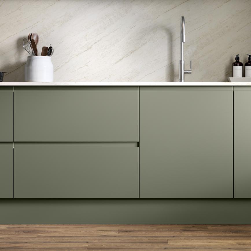 Clerkenwell Super Matt Ash Green Bank of Frontals