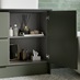 Clerkenwell Super Matt Ash Green Bathroom Open Cabinet