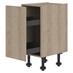 Natural Oak 400mm Ready Assembled Pre-Fitted Pull Forward Base Cabinet