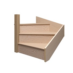 Howdens Left Hand Oak Stair Winder Box