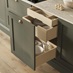 Internal 3 Drawer Timber Chilcomb Ash Green