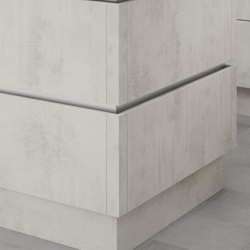 Hockley Textured White Stone 342mm x 50.5mm Half Height Square External Base Corner Post Pack of 2