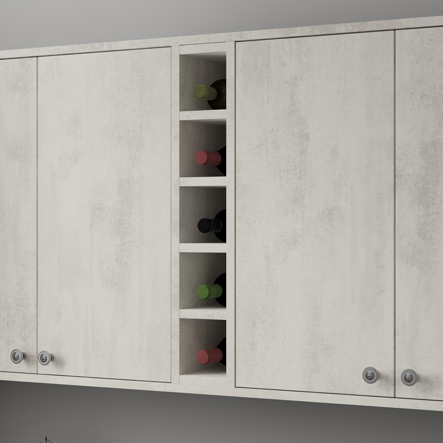 Hockley Textured White Stone 720mm x 150mm Wine Rack