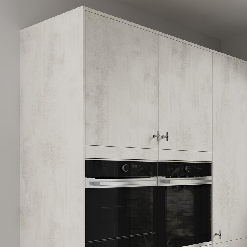 Hockley Textured White Stone 2130mm x 595mm x 16mm End Panel