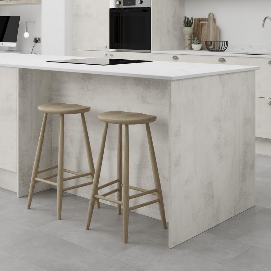 Hockley Textured White Stone 940mm x 2400mm x 16mm Breakfast Bar Panel