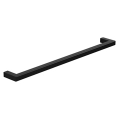 Thin Square Matt Black D Cupboard Handle 233mm