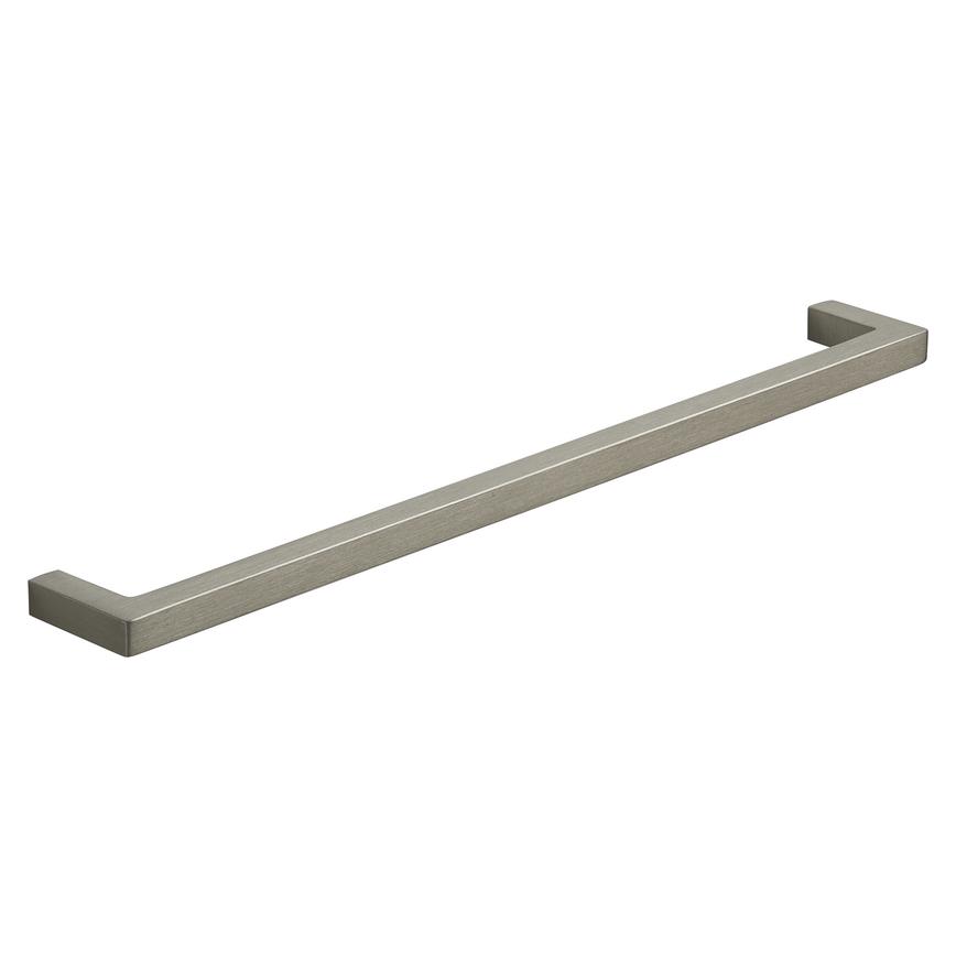 Thin Square Brushed Nickel D Cupboard Handle 233mm