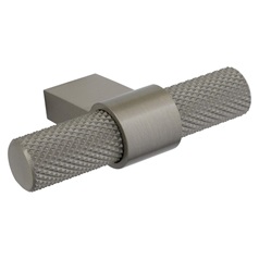 Brushed Nickel Knurled T-Bar Knob Handle