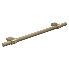 Aged Brass Effect Knurled T Bar Handle