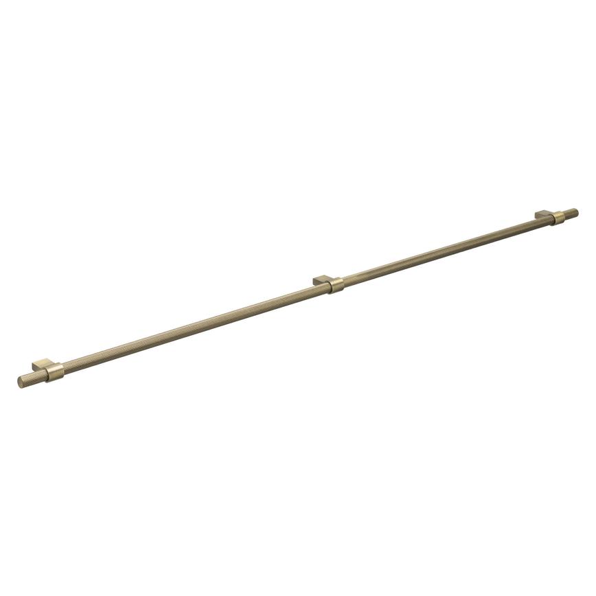 Aged brass effect knurled t bar handle