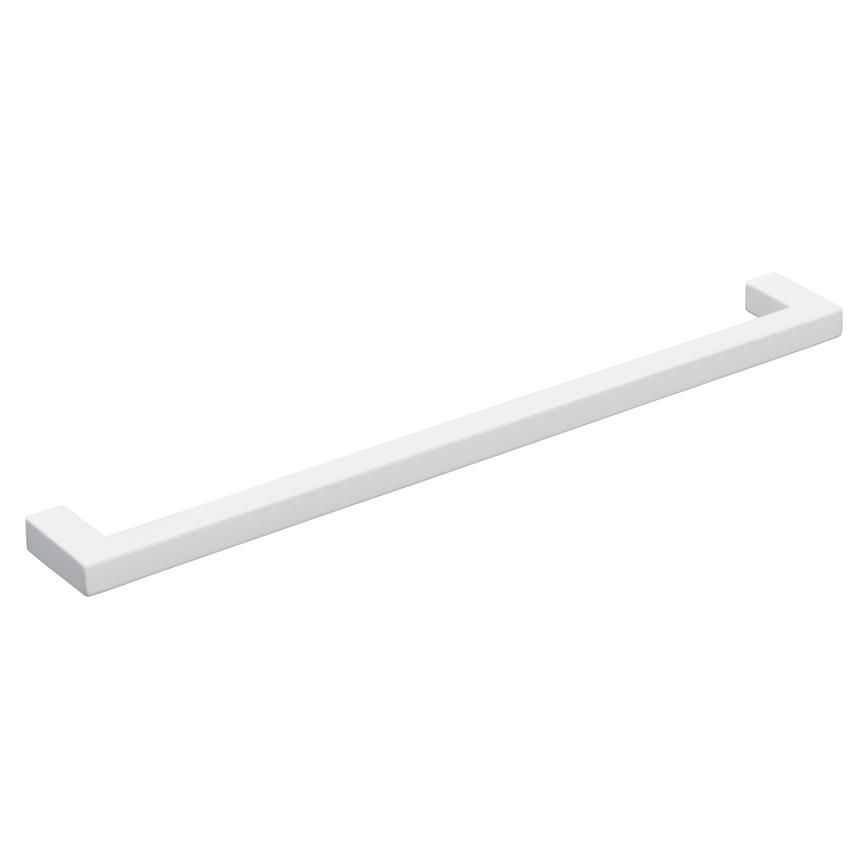 White thin square D bar handle 234mm