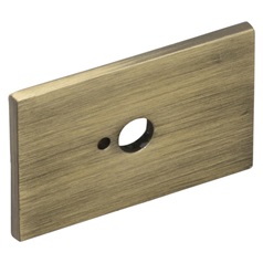 Aged brass T knob backplate
