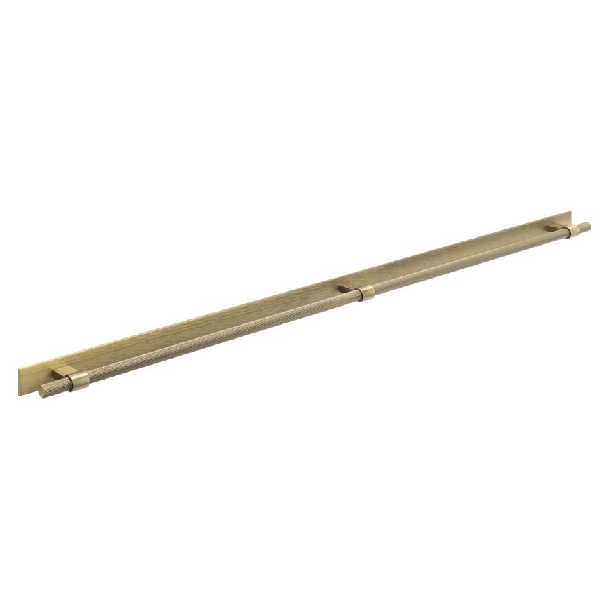 Aged Brass Effect Bar Handle and Backplate