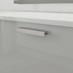 Brushed nickel mounted trim handle