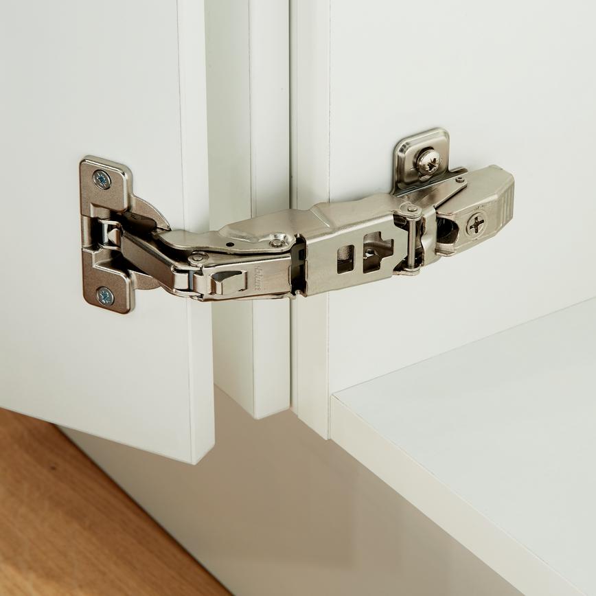 Blum 155 degree soft-close hinge on white kitchen doors