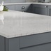 Chilcomb Dusk Blue - White Arabesque Marble Quartz Worktop
