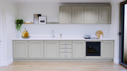 Chilcomb Inframe Dove Grey Single Wall Kitchen