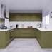 Chilcomb Paint To Order Olive EKES U Shape Kitchen Set