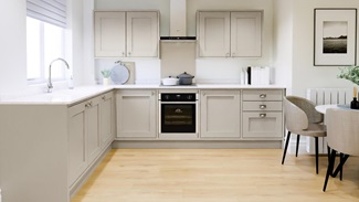 Chilcomb Inframe Pebble L Shape Kitchen